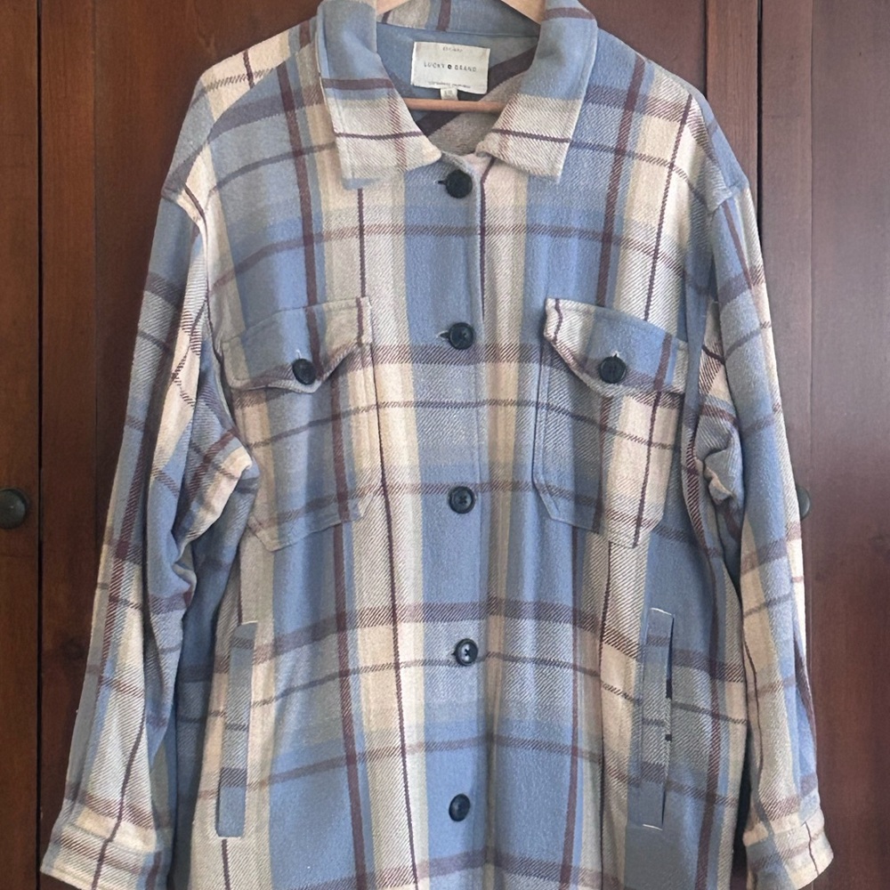 Lucky Brand - Oversized Plaid Shirt Jacket